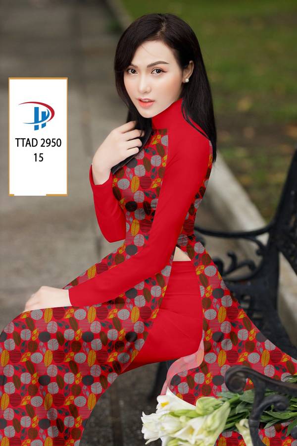 Vải Áo Dài Hình Lá AD TTAD2950 9